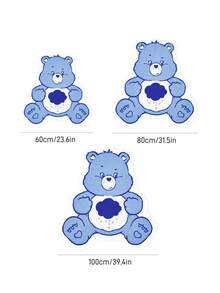 SHEIN X Care Bears 1件裝 LOGO 裝飾地毯 - carebear-藍 - 查看 3