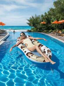 1pc Inflatable Pool Float – Striped Mesh Water Hammock & Mermaid Gradient Glitter Floating Lounge, Summer Pool Floats For Adults - No lounge chair - View 21