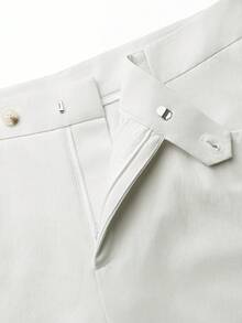 Core Aspect Men's Casual Versatile Daily Travel Long Pants With Pocket And Button - Beige - View 3