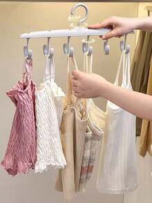 1/2PCs Durable Multi-Hook Hanger For Wardrobe Finishing And Clothes Drying Can Be Used To Store Underwear, Stockings, Ribbons, Hats And Other Purposes - Multicolor - View 2