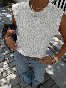 Siren Gaze Full Embroidery Women's Casual Round Neck Sleeveless Cropped Tank Top, Suitable For Summer - Multicolor - View 3