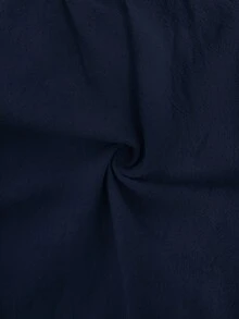 Easowa 女款圓領無袖抓皺A字娃娃領上衣背心襯衫，100%純棉舒適面料，休閒隨性優雅海軍藍度假夏季款 - 藏蓝色 - 查看 9