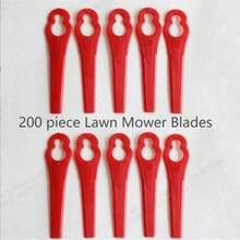 300/200/100/30/10PCS Plastic Lawn Mower Blades, Garden Grass Cutter Eater Plastic Cutting Blades, Keyhole Shapes,Garden Tools, Gardening Tools For Garden - red - View 8