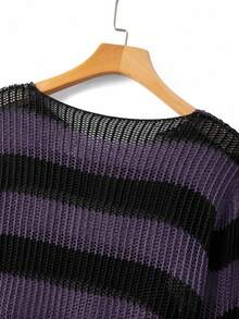 STEELVANCE Men's Colorblock Casual Daily Wear Sweater - Violet Purple - View 3