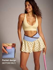 VARSIVA Falda pantalón deportiva con estampado de lunares y patchwork de bloques de color - Multicolor - Ver 13