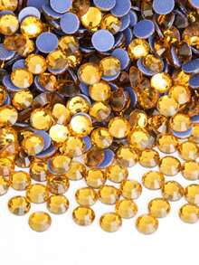 1446PCS High Quality Shiny Golden Yellow Glass Flat Back Crystal Rhinestones Iron On Hotfix Stones For DIY Clothing Decoration Crafts Sewing Party Wedding Embellishments Accessories - multicolor - View 10