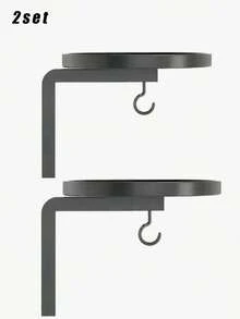 1/2 Double-Layer Metal Plant Rack, Simple European Wall Hanging Style Flower Pot Rack, Suitable For Indoor And Outdoor Use, Outdoor Decoration, Flower Pot Storage Rack, Flower Pot Storage Rack - Wall-mounted - View 9