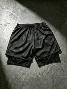 Sport MetroGents 男士抽繩腰休閒百搭日常旅行運動短褲 - 黑色 - 查看 2