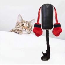1 pieza/Saco de boxeo para gatos, juguete de actividad divertida para gatos, juguete de ejercicio para gatos con guantes de boxeo colgantes - Multicolor - Ver 5