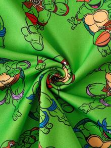 TEENAGE MUTANT NINJA TURTLES | SHEIN Young Boy Cute Fashionable Cartoon Pattern Print Crew Neck Tank Top - Multicolor - View 5