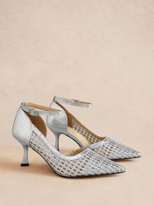 Rosivie Women's Fashion Elegant Commuter Pointed Toe High Heels - Silver - View 1