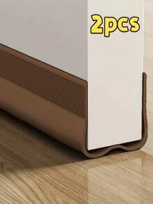 SHEIN 2pcs Adjustable Soft Rubber Door Draft Strips - Waterproof Windproof Noise-Reducing Insect-Proof Sealing Strips, Reusable Adhesive Door Bottom Protectors, Suitable For All Door Types, -Saving Soundproofing - 2pcs - View 8