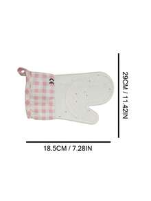 Cirelle 1件耐熱廚房必需品，附格子布袖口，極簡烹飪風，適合溫馨廚房，設計有精緻輪廓，為年輕女性帶來雲朵般舒適包裹感 - 彩色 - 查看 4