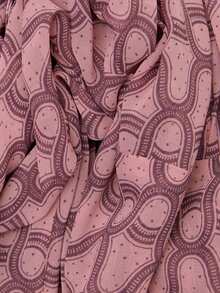 Nöista 印花荷葉邊泡泡袖透視感上衣，秋季辦公通勤商務休閒風 - 粉色 - 查看 11