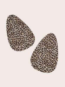 Lignisse Penutup Puting Motif Leopard, Stiker Penutup Payudara Tak Terlihat Perekat Sendiri, Kelopak Silikon yang Dapat Digunakan Kembali untuk Wanita, Gaun Tanpa Tali, Tanpa Punggung, dan Berpotongan V Dalam untuk Pesta - MultiWarna - View 2