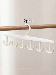 1/2PCs Durable Multi-Hook Hanger For Wardrobe Finishing And Clothes Drying Can Be Used To Store Underwear, Stockings, Ribbons, Hats And Other Purposes - Multicolor - View 5