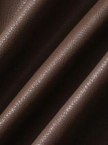 DAZY Women's PU Leather Casual Long Skirt - Brown - View 7