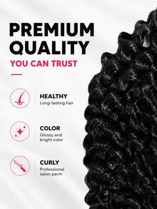 Boho Braids Natural Color Deep Wave Unfelt Wig Crochet Human Hair Extensions Feather Crochet Hair For Miracle Knots Soft Defined Waves Lightweight Natural Looking Easy Installation Reusable Hair Extensions 16-24 Inch - SNatural - View 6