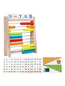 Colorful Wooden Abacus For Students To Assist In Calculating Arithmetic Operations Such As Addition, Subtraction, Multiplication, And Division. It Is A Suitable Tool For Students' Math Supplies And School Supplies. - Multicolor - View 3