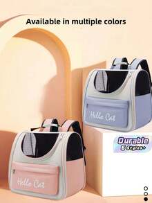 Large Capacity Hard Shell Pet Carrier Box For Daily Travel - Multicolor - View 1