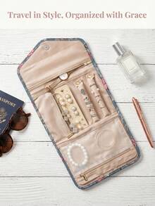 Travel Jewelry Storage Bag - Multi-Functional Foldable Jewelry Case Specially Designed For Travel, Ideal For Storing Earrings, Rings, Necklaces And Bracelets - Multicolor - View 6