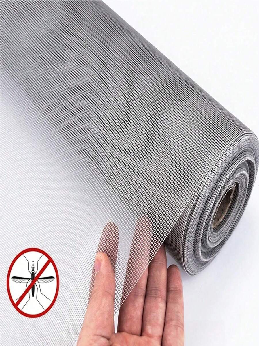 Fiberglass Window Screen Mesh, DIY Window Screen Replacement, Durable & Tear-Resistant, Mosquito & Fly Proof Door & Window Screen - Grey - View 1