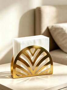1 PC Creative Electroplated Metal Napkin Holder, Vertical Table Tissue Stand For Western Restaurant Home Decor - 1pc - View 2