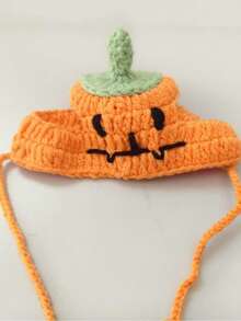 PETSIN 1 Buah Topi dan Syal Leher Rajut Halloween untuk Hewan Peliharaan, Dekorasi Hantu Menyeramkan untuk Kucing & Anjing - MultiWarna - View 6