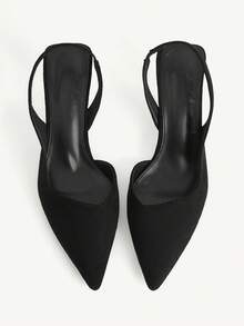 CUCCOO CHICEST Women's Shoes Are Simple, Light And Elegant, Black Pointed Back Strap Stiletto Sandals, Spring And Summer Commuting, Dating - Black - View 1