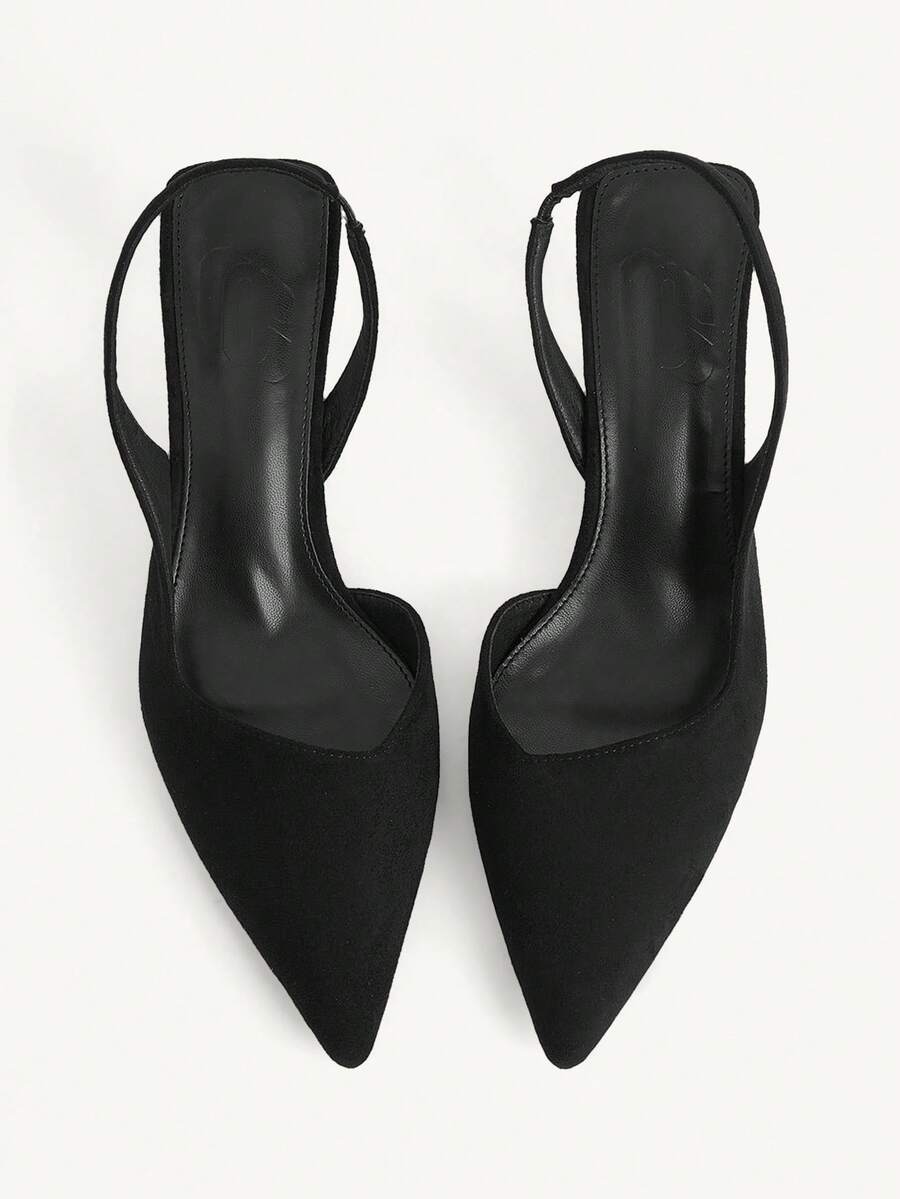 CUCCOO CHICEST Women's Shoes Are Simple, Light And Elegant, Black Pointed Back Strap Stiletto Sandals, Spring And Summer Commuting, Dating - Black - View 1