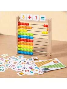 Colorful Wooden Abacus For Students To Assist In Calculating Arithmetic Operations Such As Addition, Subtraction, Multiplication, And Division. It Is A Suitable Tool For Students' Math Supplies And School Supplies. - Multicolor - View 4