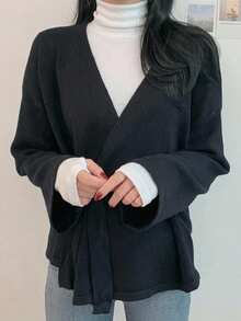 DAZY 女款高領刺繡修身內搭T恤 - 白色 - 查看 5