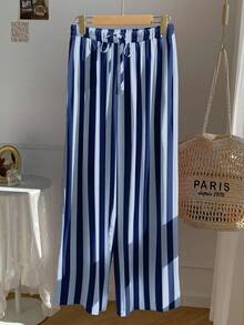 Solflare Pantalones casuales a rayas de talla grande para vacaciones - Multicolor - Ver 5