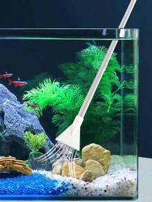 1PC Siphon Type Manual Drainage Pump Water Exchanger, Detachable Fish Tank Water Exchanger, Suitable For Fish Tank And Aquarium Water Exchange And Drainage Use - Light Grey - View 2