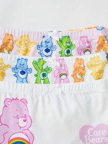 SHEIN X Care Bears 少女卡通印花蝴蝶結裝飾休閒日常四角內褲 - 白色 - 查看 4