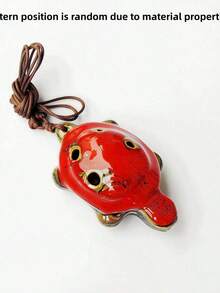 Joivida 1Pc/3Pcs 6-Hole Little Turtle Ocarina, Alto C Key AC Ocarina, Beginner Mini Wind Instrument, Cute Cartoon Ceramic Flute For Music Lovers - Multicolor - View 7