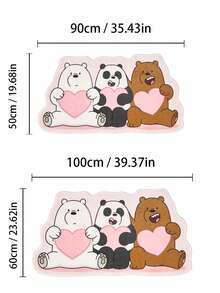 We Bare Bears X Joivida 1件地毯－授權卡通地墊，柔軟長毛家居裝飾 - 咱們裸熊 - 查看 3