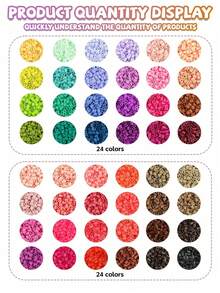 24/48/72/96 Color Bean Set Box, 2.6mm Multi-Color Bean Filling Bag, DIY Hand-Made Bean Set, Including Lanyard, Key Chain, Square Nail Plate, Storage Box, Tweezers, Suitable For Birthday, Graduation, Valentine's Day, Halloween - one size fits all - View 4
