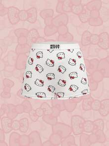 HELLO KITTY AND FRIENDS | SHEIN 女款卡通印花舒適四角內褲 - 粉色 - 查看 3