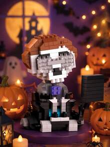 MINKOJA Halloween Cute Building Blocks Kit, Mini Q Version Skeleton Pumpkin Ghost Figures, Easy Assembly Educational Toy, Desktop Ornament, Halloween Party Favors Gift - Multicolor - View 13