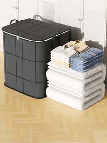 1/5Pcs Large Window Grid Moving Storage Bags – Heavy Duty Thickened Tote With Reinforced Handles, 3 Sizes For Clothes Bedding Packing, Durable Storage Solution For Moving, Dorm, Travel - Multicolor - View 5