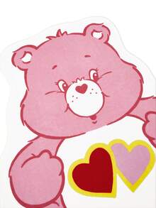 SHEIN X Care Bears 1件裝 LOGO裝飾地毯 - carenear-深粉 - 查看 4