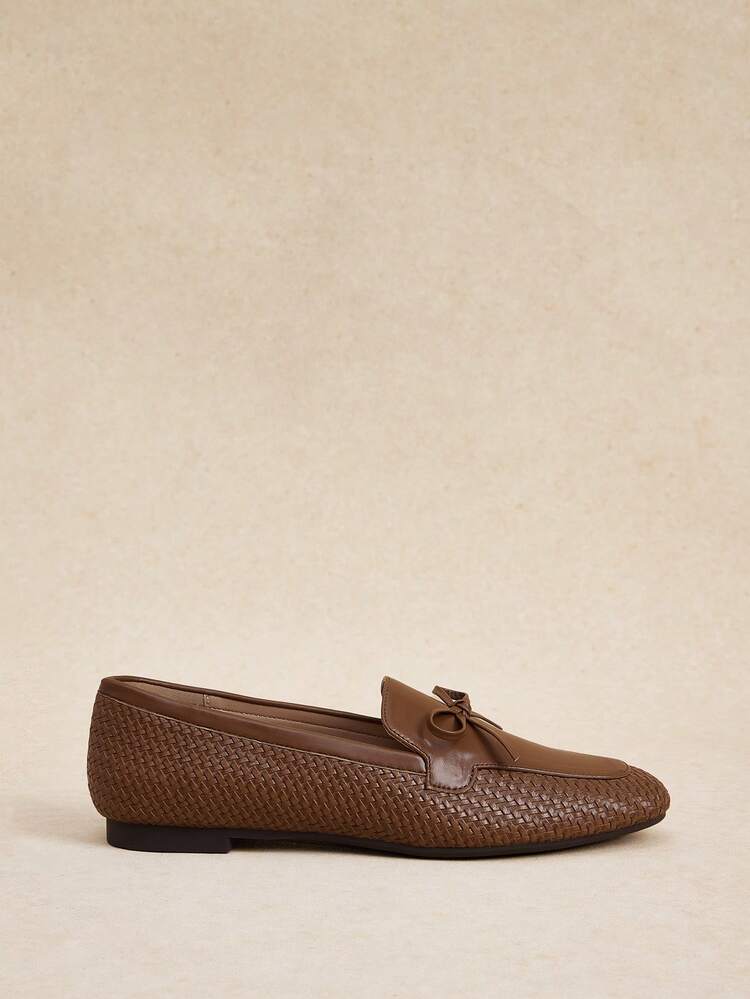 Rosivie Women's Casual Versatile Commuting Flats With Bow Decor For Christmas - Brown - View 5