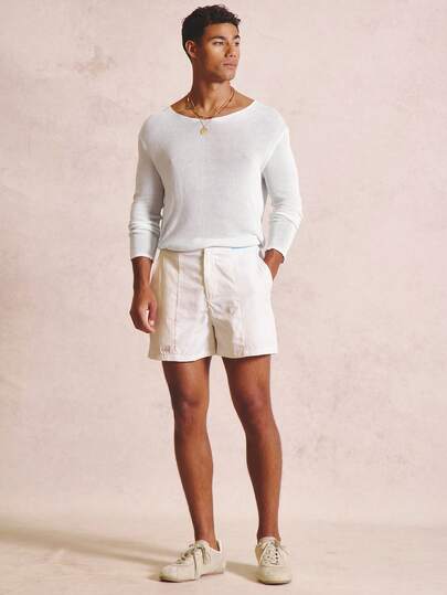 Musero Super Fine Knit V Mock Hem Long Sleeve Top Spring/Summer Essentials
