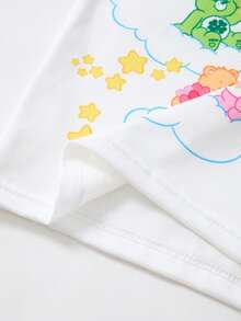SHEIN X Care Bears Young Girl Piped Round Neck Tank Top Undershirt - Pink - View 5