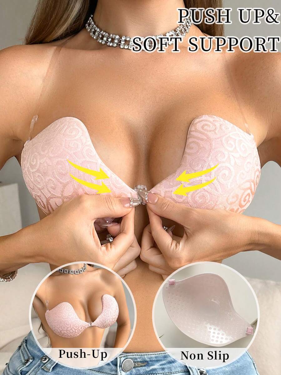 SHEIN 女款內衣配件（乳貼） - 粉色 - 查看 1
