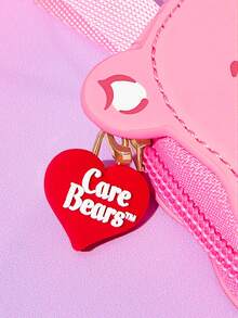 SHEIN X Care Bears 可愛熊造型迷你零錢包附鑰匙圈，可用作包包吊飾，適合收納硬幣、耳機與小配件 - 淺粉 - 查看 4
