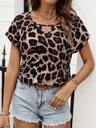 SHEIN LUNE Women's All Over Print Collar Hollow Out Design Blouse Short Sleeve Tops Casual Sexy Night Out Club Vacation Beige Summer