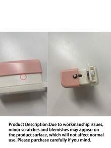 Portable Multi-Hole Punch With 6 Holes, Designed With Waste Container And Ruler, Paper Punching Machine Back,Back To School,School Supplies - pink - View 6