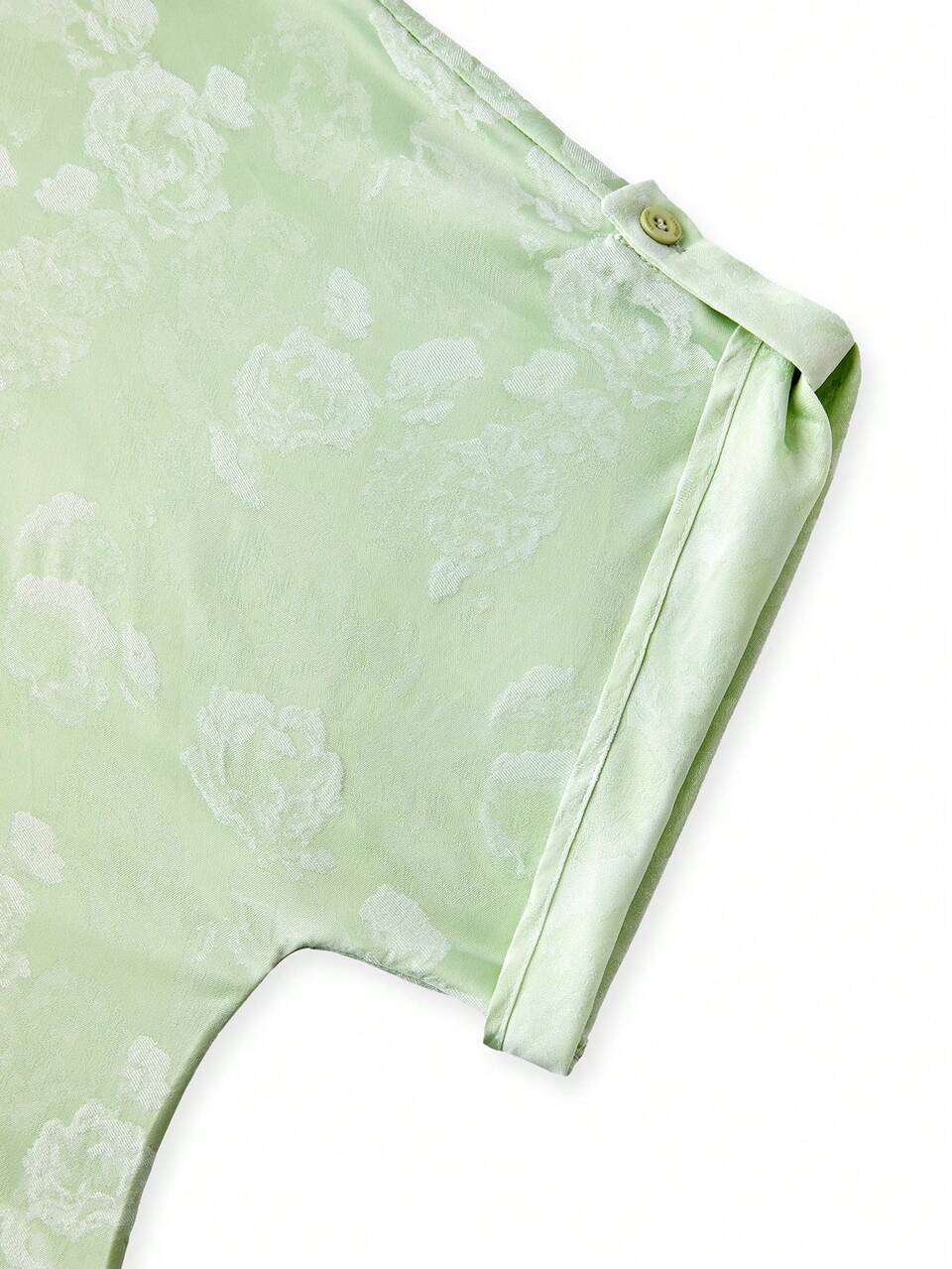 Women's Feminine Green Lightweight Satin Sleep Dress
